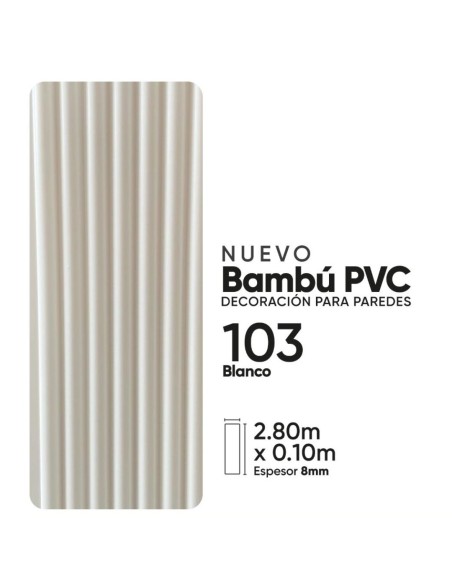 PARED RANURADA DE BAMBOO EMM103 2.8m x 0.1 m x 8mm