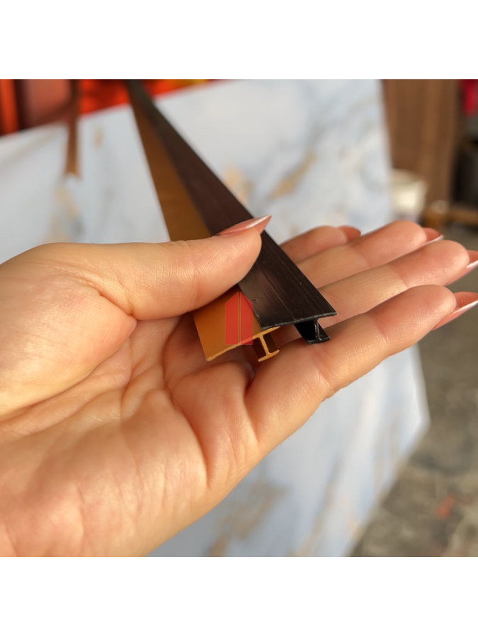 PERFIL DE ALUMINIO H NEGRO