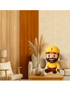 PARED PVC MOSAICO 8MM 8W01 MADERA ROJIZO FX600 2500MMX400MM 2