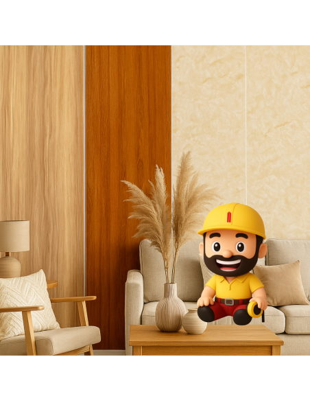 PARED PVC MOSAICO 8MM 8W01 MADERA ROJIZO FX600 2500MMX400MM