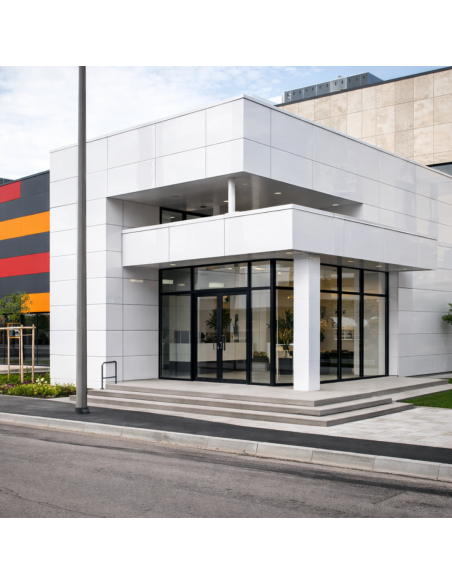 ALUM-PE-EXT 881 MORE WHITE GLOSS 150X550X4MM