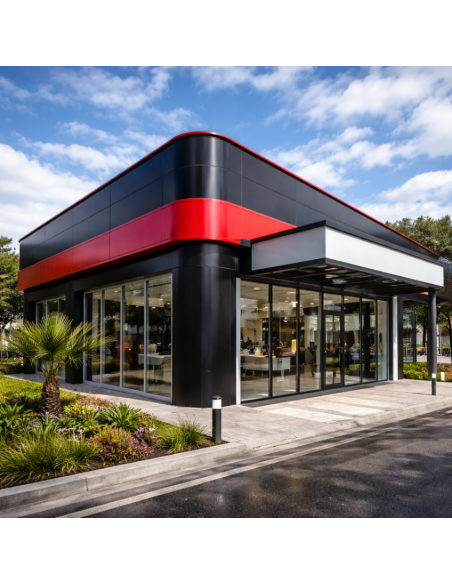 ALUM-PE-EXT 851 BLACK 150X550X4MM