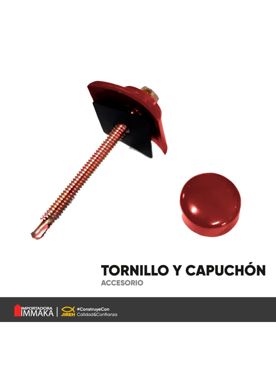 TORNILLO DE METAL, CAPUCHON Y TAPA TERRACOTA