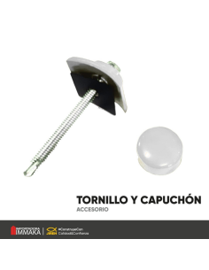 TORNILLO DE METAL, CAPUCHON Y TAPA TRANSPARENTE