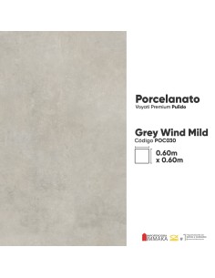 PORCELANATO GREY WIND MILD 60X60X8MM