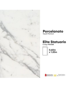 PORCELANATO ELITE STATUARIO 60X120X8MM