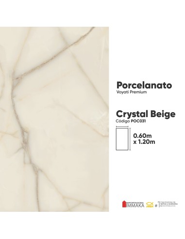 PORCELANATO CRYSTAL BEIGE 60X120X8MM