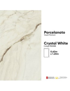 PORCELANATO CRYSTAL WHITE 60X120X8MM