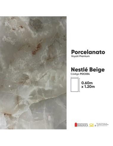 PORCELANATO NESTLE BEIGE 60X120X8MM