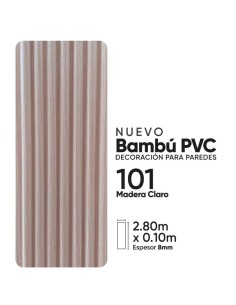 PARED RANURADA DE BAMBOO EMM101 2.8m x 0.1 m x 8mm