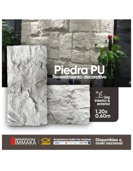 PARED DE PIEDRA DE PU 1,2 m X 0.6 m