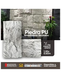 PARED DE PIEDRA DE PU 1,2 m X 0.6 m 2