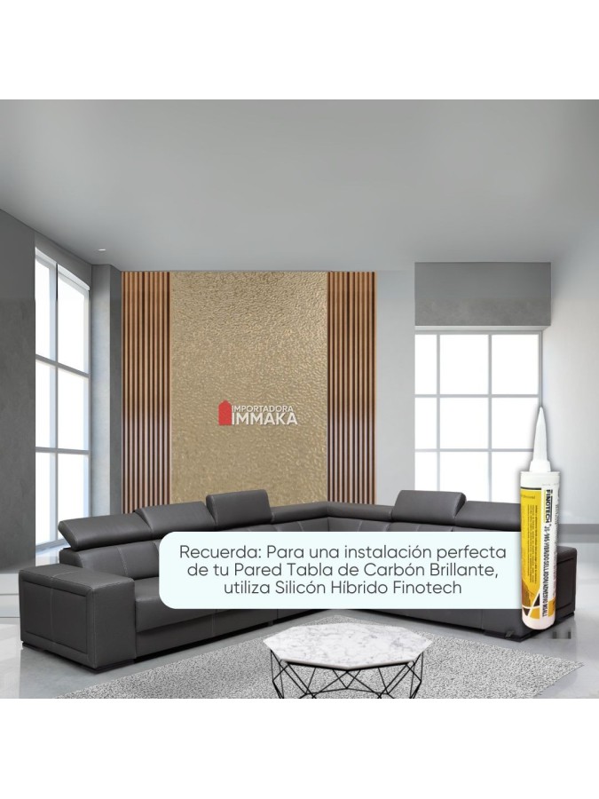 Tabla Brillante Rose Golden de Carbón...