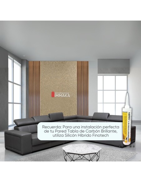 Tabla Brillante Rose Golden de Carbón PVC