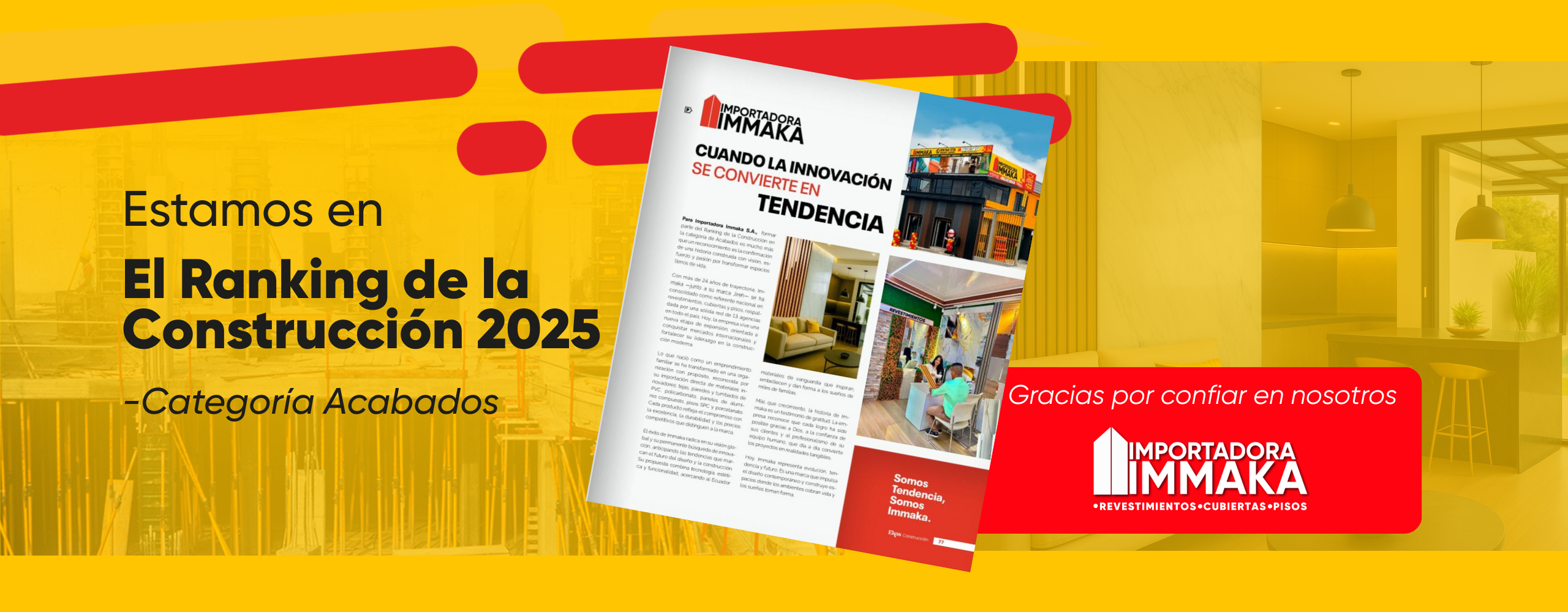 Immaka se posiciona en el Ranking de la Construcción 2025: un logro que celebramos junto a todo el Ecuador