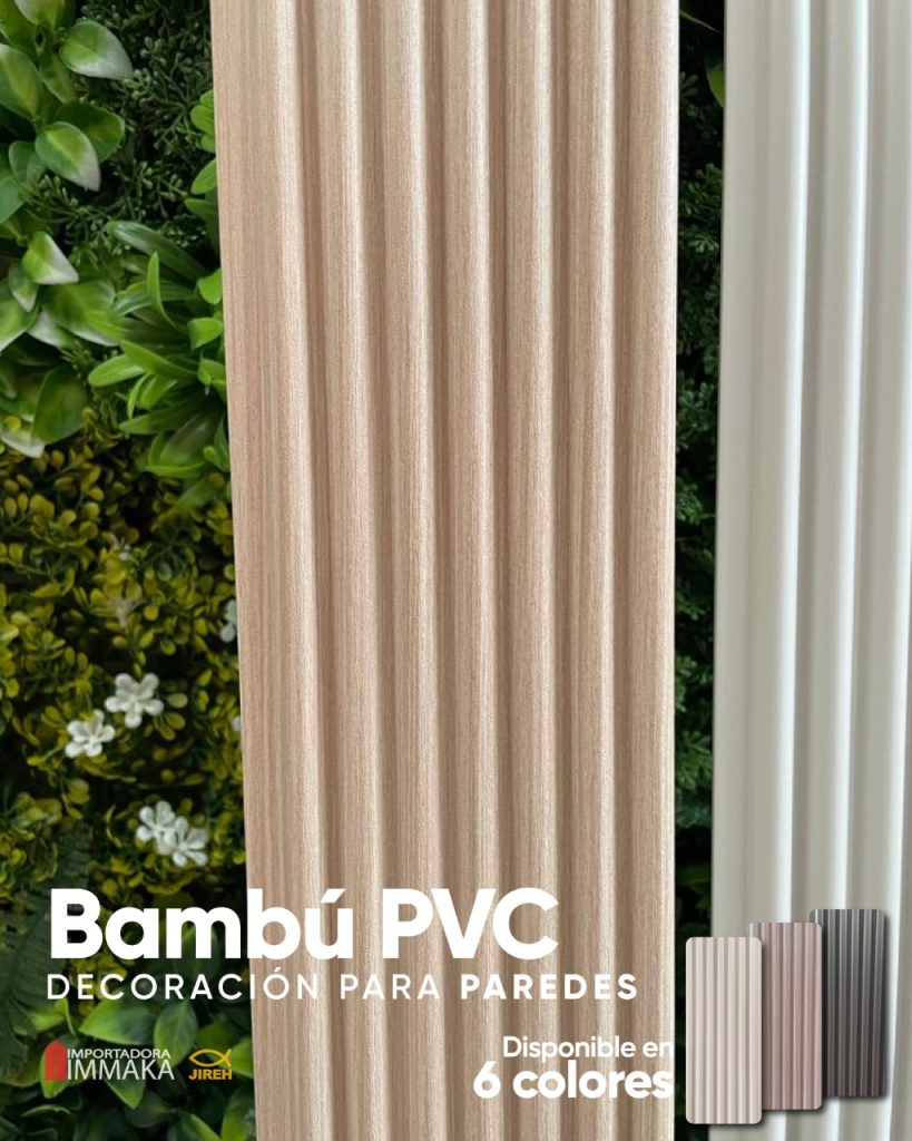 Paredes de PVC Bambú - Revestimiento Pared Ondulado Importadora Immaka